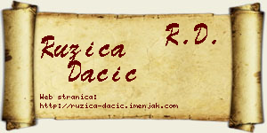 Ružica Dačić vizit kartica